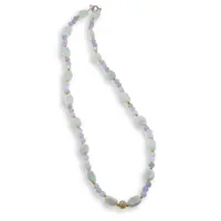 Colier Angelit sfere 4mm si Amazonit neregulat 10-12mm