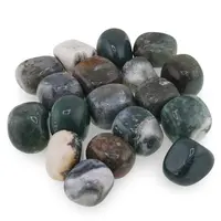 Agat de muschi cristal rulat, 18-23g