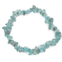Bratara pe elastic cu pietre chips Apatit blue