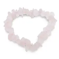 Bratara pe elastic cu pietre chips Cuart roz A+ Bratara pe elastic cu pietre chips Cuart roz A+