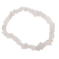 Bratara pe elastic cu pietre chips Cuart roz