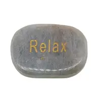 Cristal slefuit Acvamarin cu afirmatie gravata - Relax