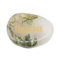Cristal slefuit Mossagat cu afirmatie gravata -  Happiness