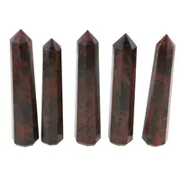 Turn / Obelisc cu opt fatete din Obsidian mahon, 50-70g