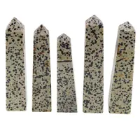 Turn / Obelisc cu patru fatete din Jasp dalmatian, 100-120g