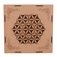 Cutie gravata cu Floarea Vietii si 7 chakre - 16,5cm