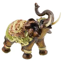 Statueta Feng Shui Elefant maro regal al prosperitatii cu trompa ridicata - 18cm x 22cm
