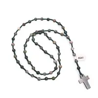 Colier rozariu Agat Indian sfere 6mm