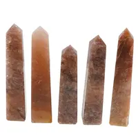 Turn / Obelisc cu patru fatete din Cuart tangerin, 100-130g