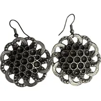 Cercei din cupru argintat, model floare