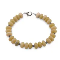 Bratara Jad olive rondele 8mm si Safir sfere fatetate 3mm