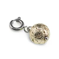 Pandantiv / Breloc cu Roca vulcanica aurie sfera, 10mm