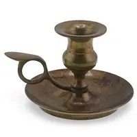 Sfesnic cu maner din alama vintage, model auriu clasic, 12,5cm