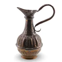 Ulcior vintage din cupru ciocanit, model oriental cu relief, 22cm