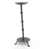 Sfesnic inalt vintage din fier forjat, model pe trei picioare, 31cm