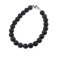 Bratara Agat negru spider sfere 8mm