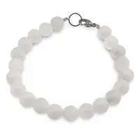 Bratara Piatra lunii alba sfere 8mm