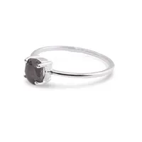 Inel din argint 925 subtire cu Labradorit, marimea 56 - montura tip prong