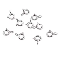 Accesoriu din Argint 925, inchizatoare rotunda, set 10 buc - 6x1,3mm