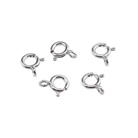 Accesoriu din Argint 925, inchizatoare rotunda, set 5 buc - 7x1,3mm