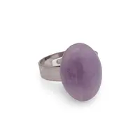 Inel reglabil Ametist lavanda oval, 18-20mm