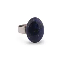 Inel reglabil Lapis Lazuli oval, 18-20mm
