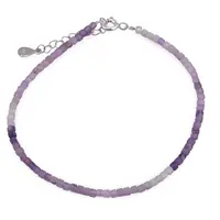 Bratara Lepidolit cuburi fatetate cu Argint 925, 2mm