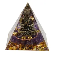 Piramida orgon Ametist cu statueta Buddha, 5cm