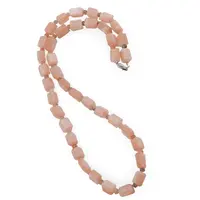 Colier Piatra lunii piersica fatetat 8-10mm si discuri fatetate 4mm