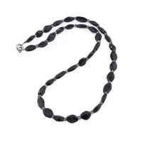 Colier Ochi de soim neuniform fatetat 8-10mm si Iolith discuri 3mm