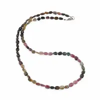 Colier turmalina multicolor neuniforma 5-6mm
