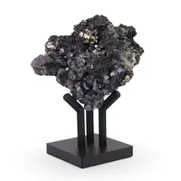 Suport pentru cristale / sfera din PLA premium, baza patrata cu trei picioare - negru