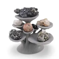 Suport pentru cristale din PLA premium, ciuperca - gri