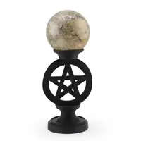 Suport pentru sfera din PLA premium, pentagrama cu piedestal - negru