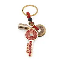 Amuleta breloc feng shui premium din metal cu Wu Lou si Cheie succesului, 2026