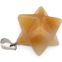 Pandantiv merkaba din Calcit galben