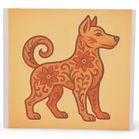 Abtibild sticker Feng Shui cu zodia Caine pentru crestere si evolutie personala