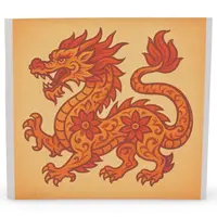 Abtibild sticker Feng Shui cu zodia Dragon pentru crestere si evolutie personala