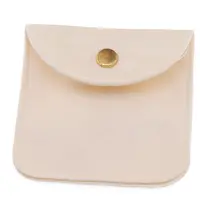 Scaulet din catifea pentru bijuterii, 8cm - crem