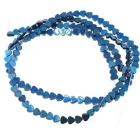 Sirag Hematit albastru inima 6mm, 40cm