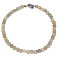 Bratara coral fosilic gri 4mm