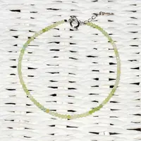 Bratara opal verde pietre micro fatetate 2mm si argint 925