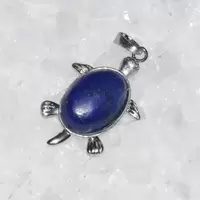 Pandantiv broasca testoasa lapis lazuli cu montura