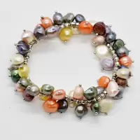 Bratara handmade perle de cultura colorate M2