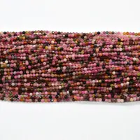 Sirag turmalina multicolor pietre micro fatetate 3mm, 38cm