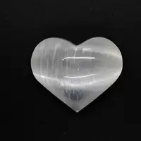 Inima mica din selenit slefuit 35-40mm