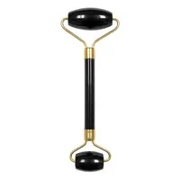 Rola dubla din onix negru pentru masaj, 150mm