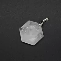 Pandantiv cristal de stanca hexagonal 28mm