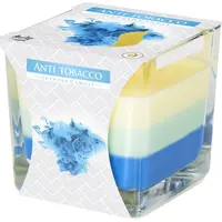 Lumanare parfumata Bispol in trei culori, pahar patrat - Anti Tabacco