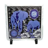 Placa Feng Shui din piatra Elefant si Rinocer - 19cm